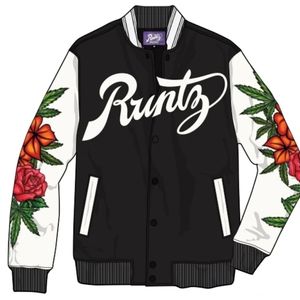 Runtz floral varsity jacket